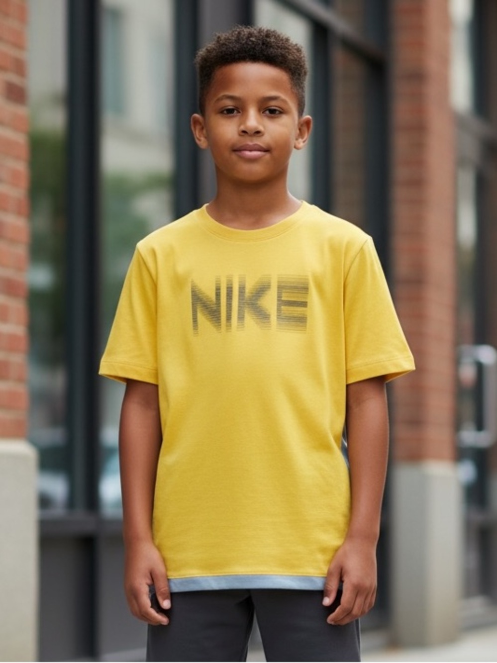 Boys XL Nike‎ Dri-FIT Bright Yellow Shirt